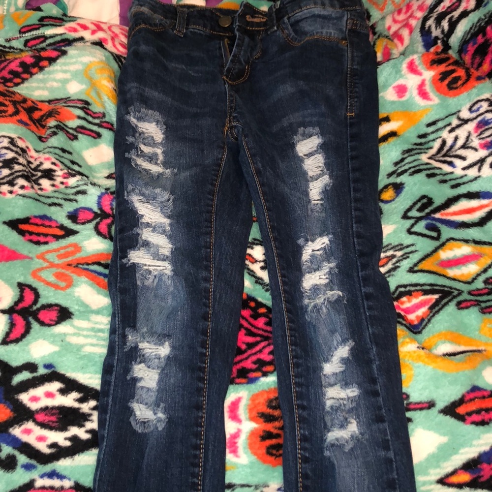 Jeans with holes cute ! Youth large